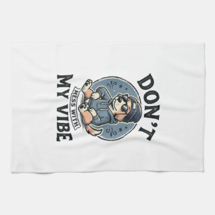 Grappige koele hond vibe vintage vector T-shirt on Theedoek
