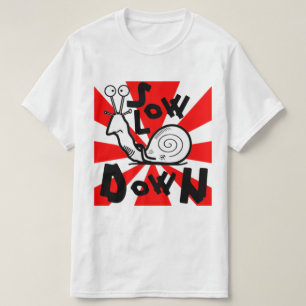 Grappige koele slakken cartoon t-shirt