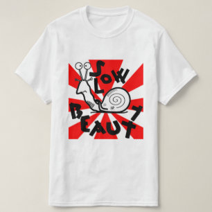 Grappige koele slakken cartoon t-shirt