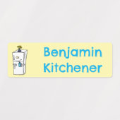 Grappige koelkast cartoon gepersonaliseerd labels (Design 1)