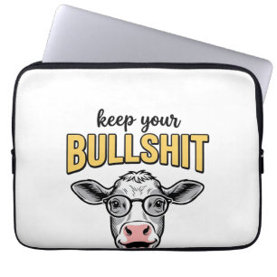 Grappige Koeweide Vintage Shirt Ontwerp_1 Laptop Sleeve