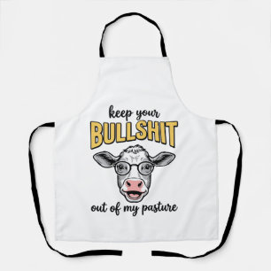 Grappige Koeweide Vintage Shirt Ontwerp_1 Schort