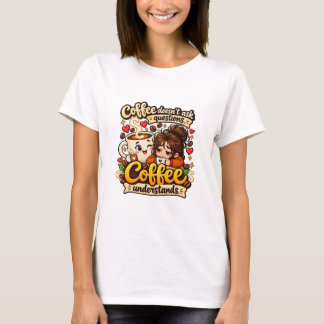 Grappige koffie begrijpt mij citaat t-shirt