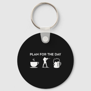 Grappige koffie biatlon biathlonist bier sleutelhanger