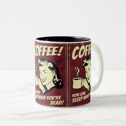 Grappige  koffie design mok (Voorkant rechts)