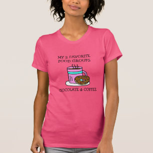 Grappige koffie en donuts humor t-shirt