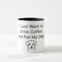 Grappige "Koffie en Hond" Sarcastische Quote Mok