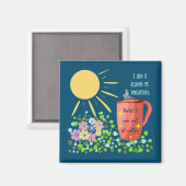 Grappige koffie en positiviteitsoffertes magneet (Voorkant / Achterkant)