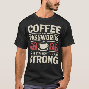 Grappige koffie en veiligheid t-shirt