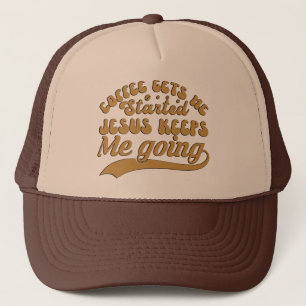 Grappige koffie Jezus woordkunst Trucker Pet