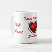Grappige koffie & liefde hart Valentijnse  Mok (Voorkant links)