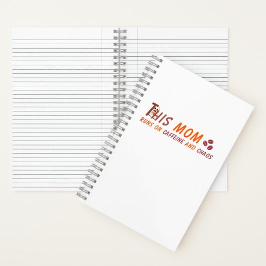 Grappige koffie moeder citaat - cafeïne chaos notitieboek (Binnen)