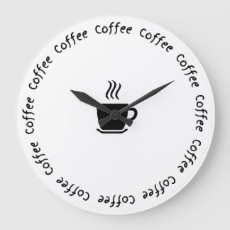 Grappige Koffie Muur Klok - "Koffie O'Clock"