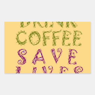 Grappige koffie selfie offerte ontwerp rechthoekige sticker