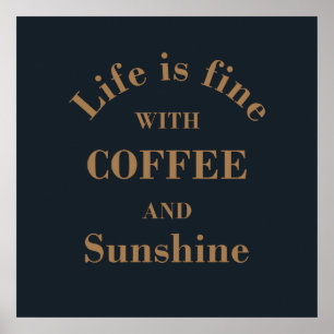grappige koffie spreuken poster
