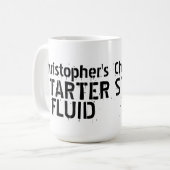 Grappige Koffie Starter Fluid Gepersonaliseerde Na Mok (Voorkant links)