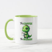 Grappige koffie werk woord kunst mok (Links)