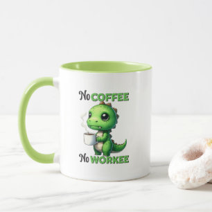 Grappige koffie werk woord kunst mok