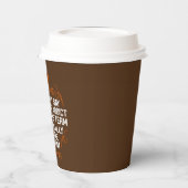 grappige koffiebar verslaafde woordkunst papieren bekers (Links)