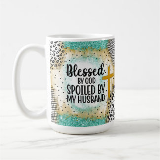 Grappige koffiebeker cadeau voor vrouw, Gezegende Koffiemok