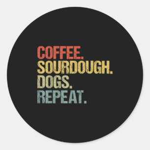 Grappige Koffiehonden Sourdough Brood Bakken Sourd Ronde Sticker