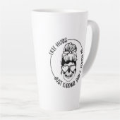 Grappige koffiekop voor Introverts Latte Mok (Rechterhoek)