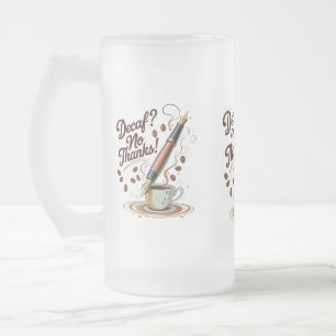 Grappige koffieliefhebber Frosted Glass Mok