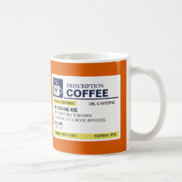 Grappige koffiemok met doktersrecept