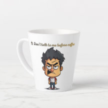 Grappige koffiemok – Praat niet met me voor koffie