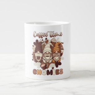 Grappige koffietijd beker voor koffieliefhebbers,  extra grote beker