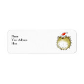 Grappige Kogelvis Kerstmis Etiket (Voorkant)