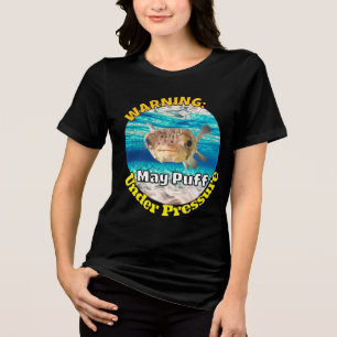 Grappige Kogelvis Waarschuwing: Kan Opzwellen Onde Tri-Blend Shirt