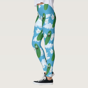Grappige Komkommer Augurken Voedsel Humor Fantasie Leggings
