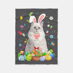 Grappige Konijn Knuffelkat Pasen Ei Fleece Deken