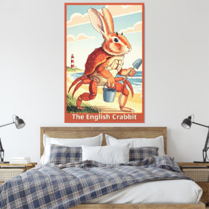 Grappige konijn parodie canvas afdruk
