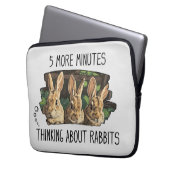Grappige konijnen laptophoes laptop sleeve (Voorkant Links)