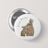 Grappige konijnen. Potloodtekening Ronde Button 5,7 Cm (Voorkant /achterkant)