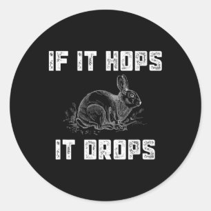 Grappige konijnenjacht - Great Sarcastic Hunter Gi Ronde Sticker