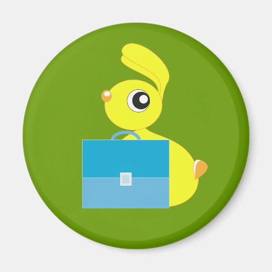 Grappige konijnenmagneet magneet (Voorkant)