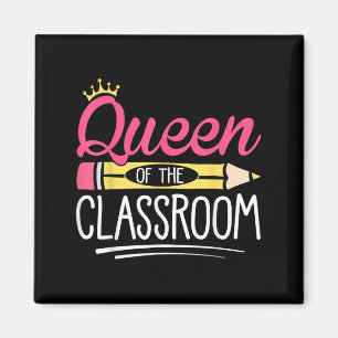 Grappige Koningin van de Clroom School Leraar Magneet