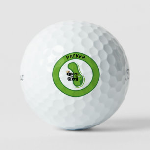 Grappige Koningin van de Groene Monogrammed Golfballen