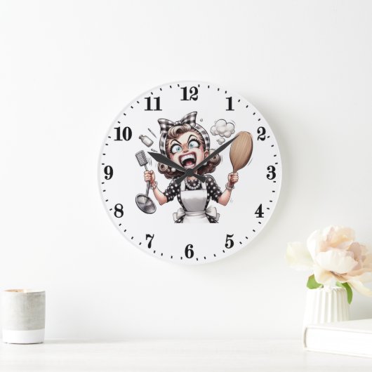 Grappige kookvrouw grote klok (Huis)