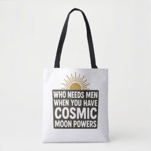 Grappige Kosmische Maan Krachten Sarcastische Heks Draagtas