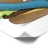 Grappige koude hamburger poster (Hoek)