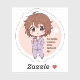 Grappige Koude Koffie Mama Quote Sticker