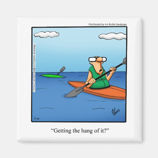 Grappige kous Stuffer Kajak Humor Magnet Magneet (Voorkant)