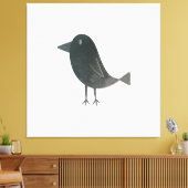Grappige kraai canvas afdruk (Insitu (Woonkamer))