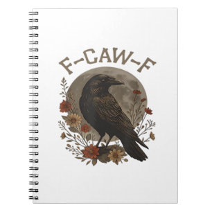 Grappige Kraai F-Caw-F Humor Gothic Essentieel Mod Notitieboek