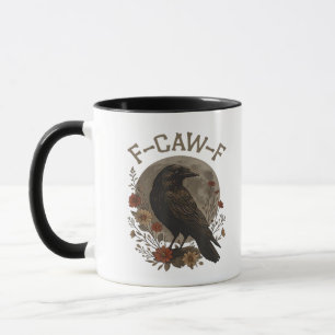 Grappige Kraai F-Caw-F Humor Gothic Essentiële Tre Mok