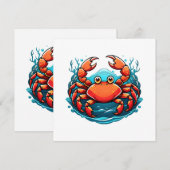 grappige-krab kaart (Voorkant / Achterkant)